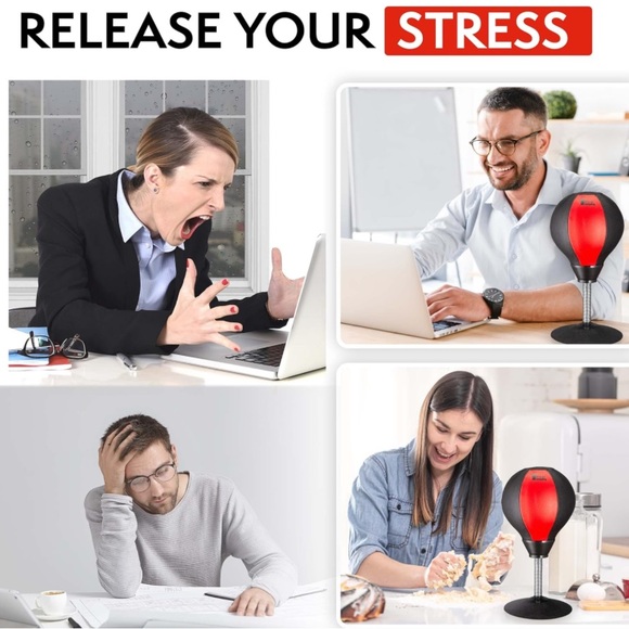 NEW Stress Release Desktop Punching Ball Tabletop Boxing Punching! - Picture 3 of 6